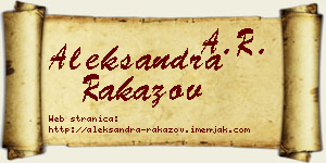 Aleksandra Rakazov vizit kartica